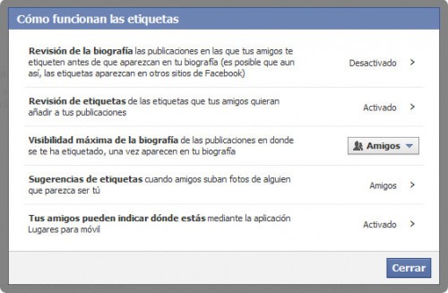 Como funcionan las Etiquetas en Facebook Facebook etiquetas configuración